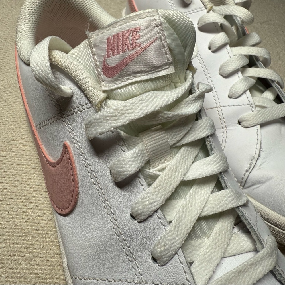 Nike Court Royal White and Pink Sneakers Classic Design - Picture 7 of 9